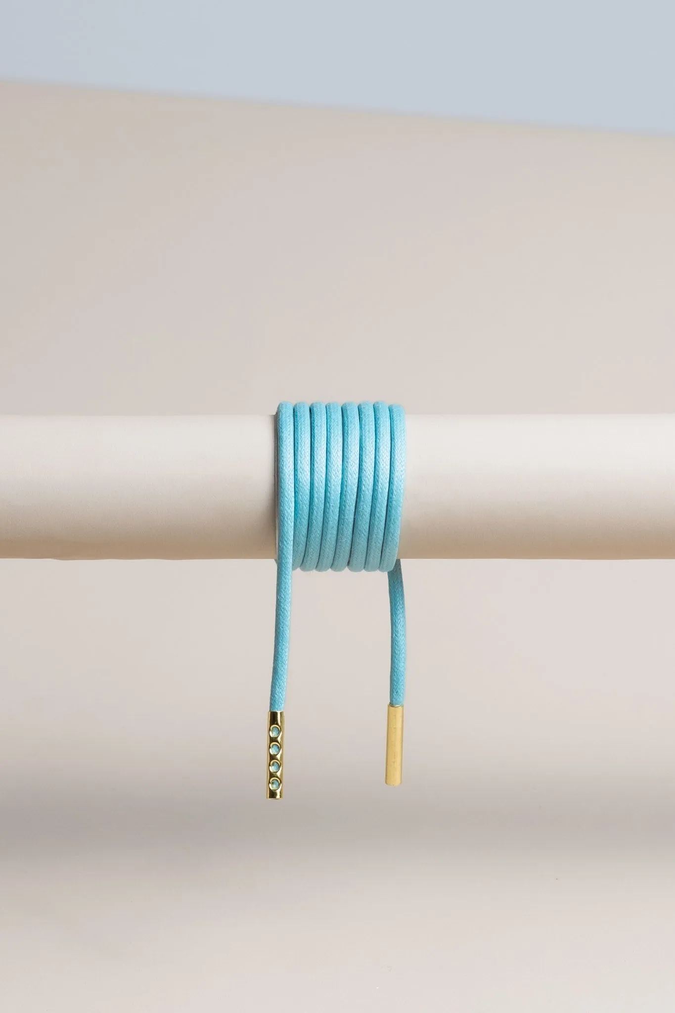 Pastel Blue | Round Waxed Shoelaces