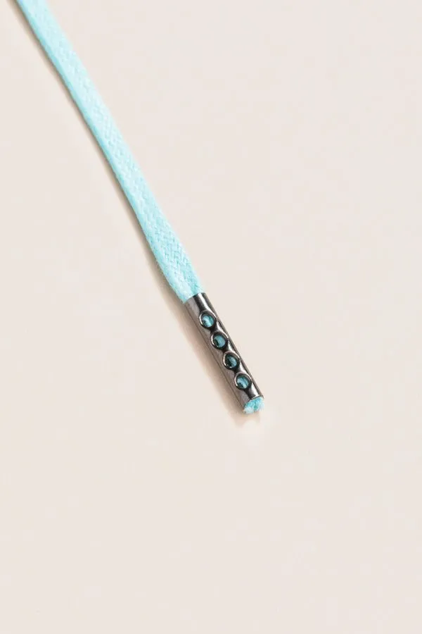 Pastel Blue | Round Waxed Shoelaces