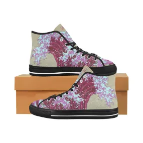 Pink Wave Off Kanagawa Equil High Tops - Womens