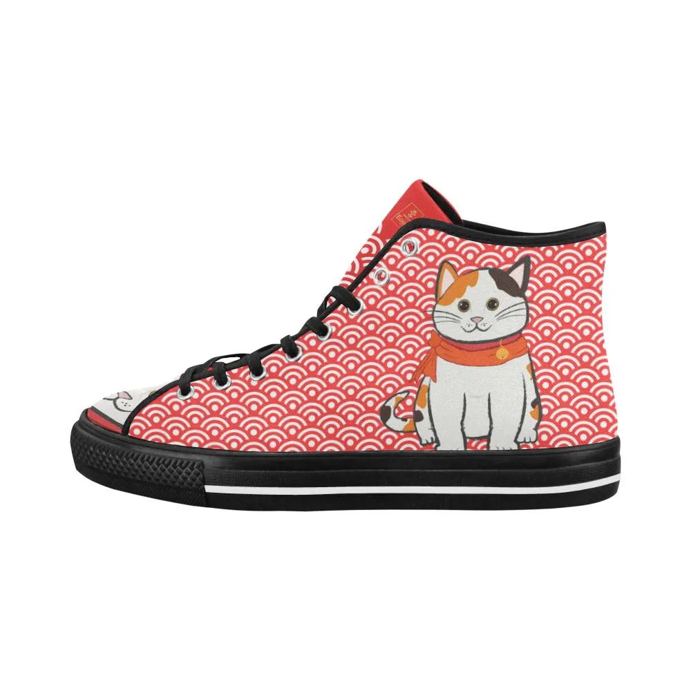 "Manekiko" - Beckoning Cat Equil High Tops - Womens