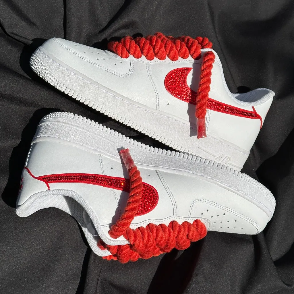 RED CRYSTAL SWOOSH AF1 V2RL