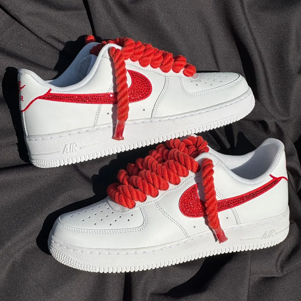 RED CRYSTAL SWOOSH AF1 V2RL