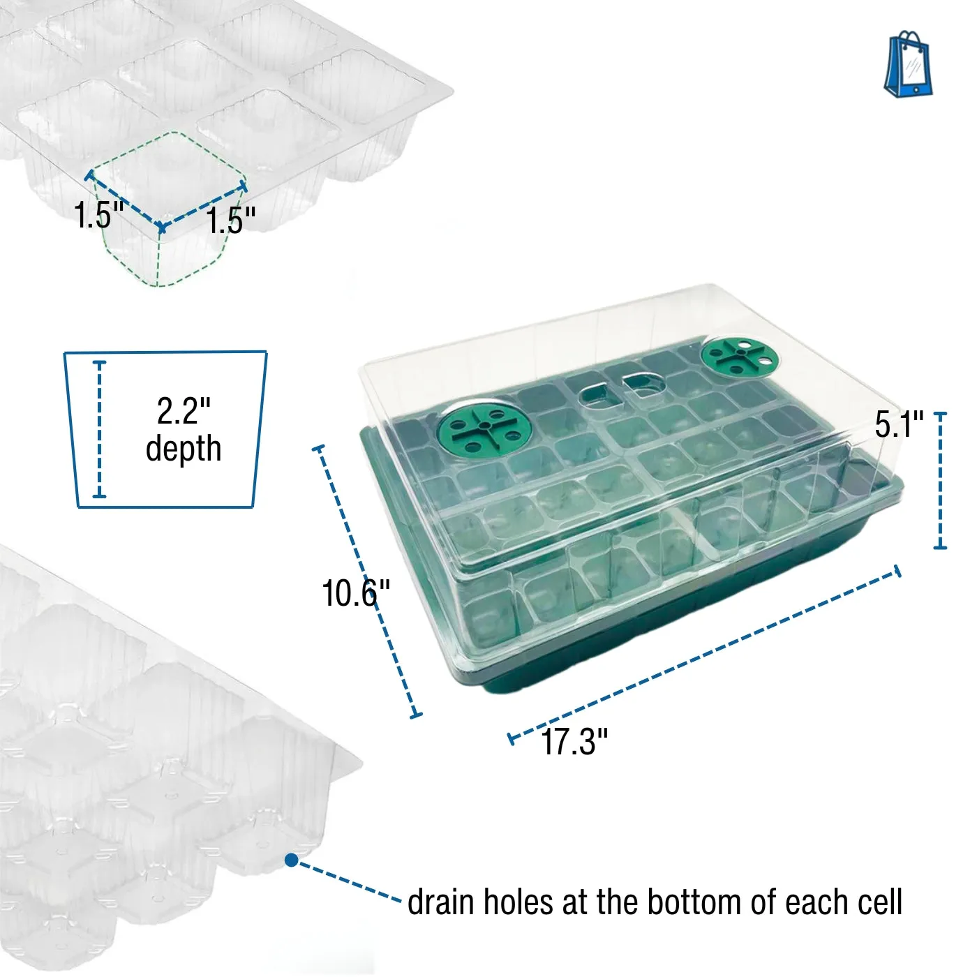 Seed Starter Tray with Humidity Dome