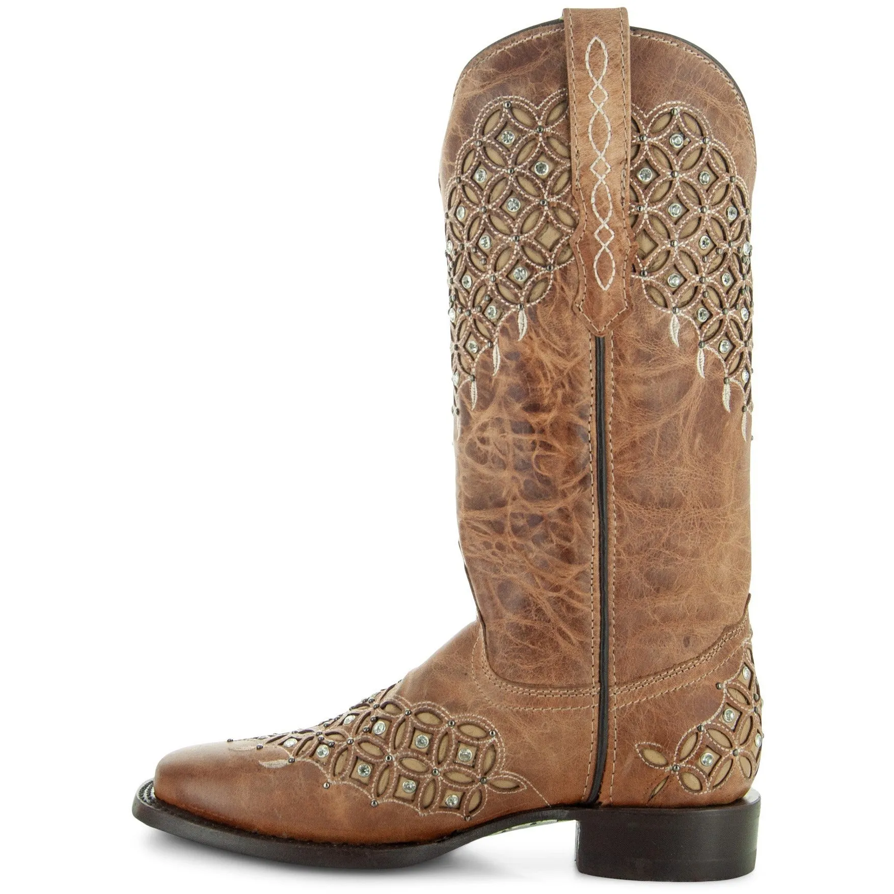 Soto Boots Womens Studded Inlay Cowgirl Boots M50058