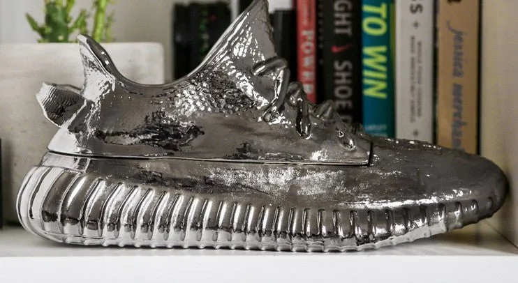 SS001 Pewter Yeezy Shoe Sculpture by Ceeze