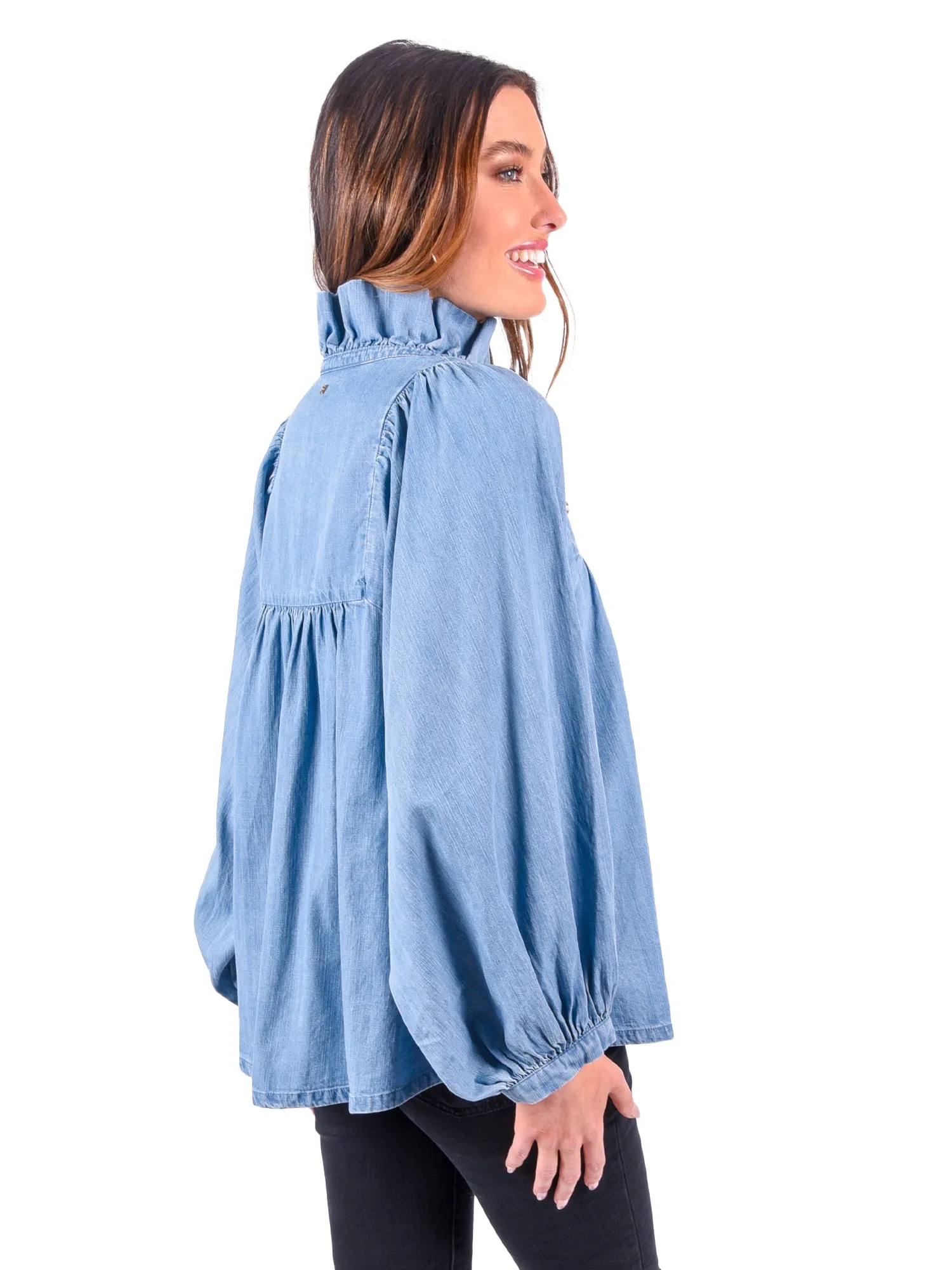 Stella Top - Denim Chambray