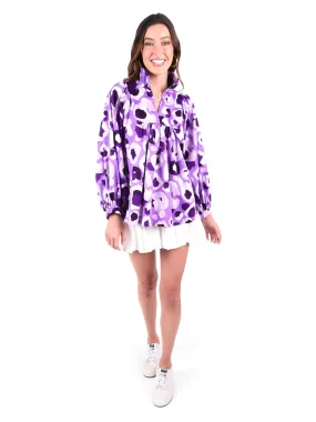 Stella Top - Purple Collegiate Cheetah