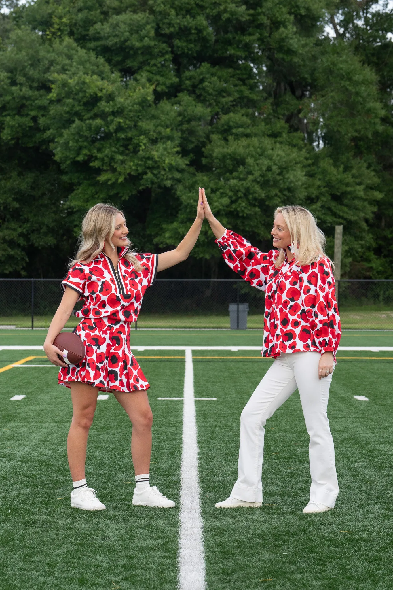 Stella Top - Red Collegiate Cheetah