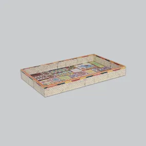 Sui Dhaga Rectangle Enamel Small Tray