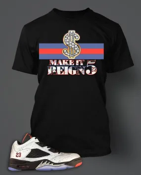 T Shirt To Match Retro Air Jordan 5 Low Neymar Shoe