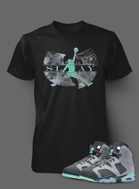 T-Shirt To Match Retro Air Jordan 6 Green Glow Shoe