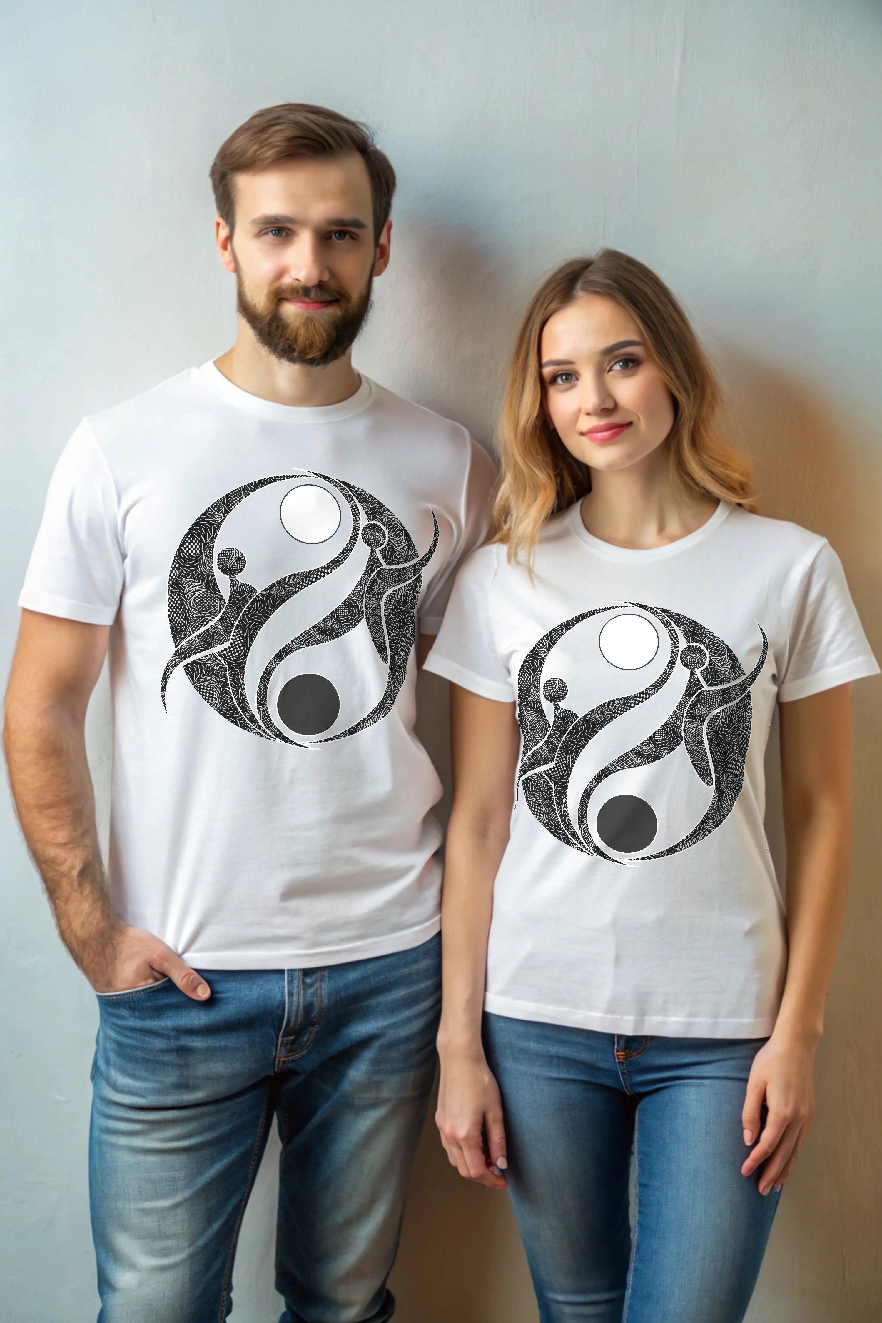 Twin Tang - 100% Cotton Crewneck Half Sleeve Unisex T-Shirt