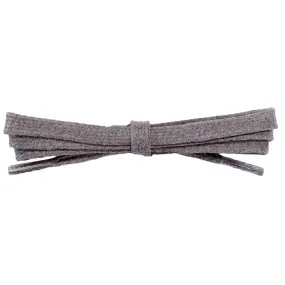 Waxed Cotton 1/4" Flat Dress Laces 12 Pack - Dark Gray (12 Pair Pack) Shoelaces