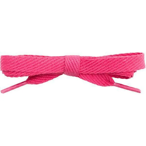 Wholesale Cotton Flat 3/8" - Dark Pink (12 Pair Pack) Shoelaces