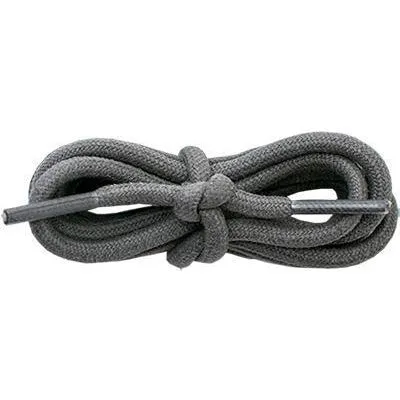 Wholesale Waxed Cotton Round 3/16" - Dark Gray (12 Pair Pack) Shoelaces