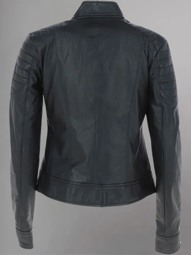 Women's  Leather Biker Jacket