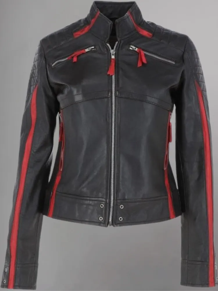 Women's  Leather Biker Jacket