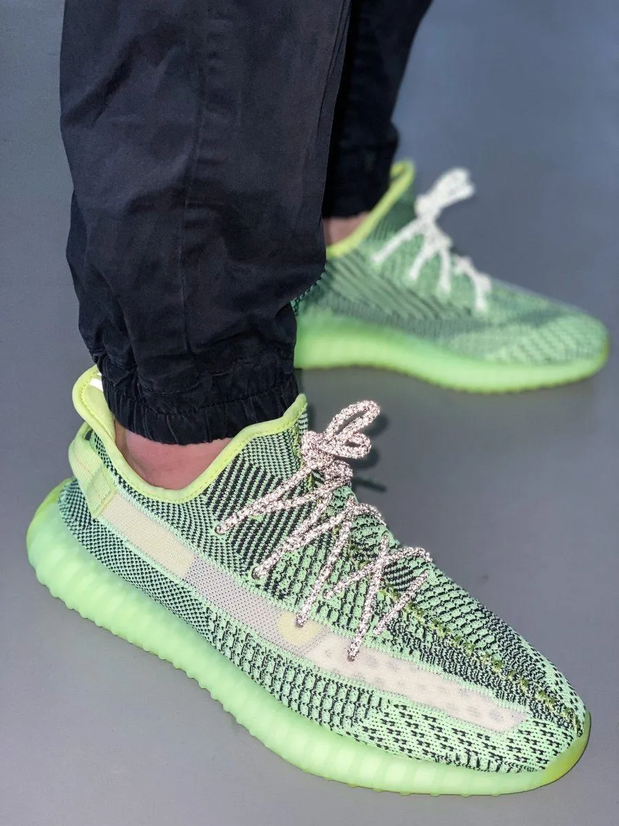 Yeezy Laces 3M Reflective Rope Laces V2 - Glow in the Dark Green Laces for Yeezy Boost 350 V2 Yeezreel