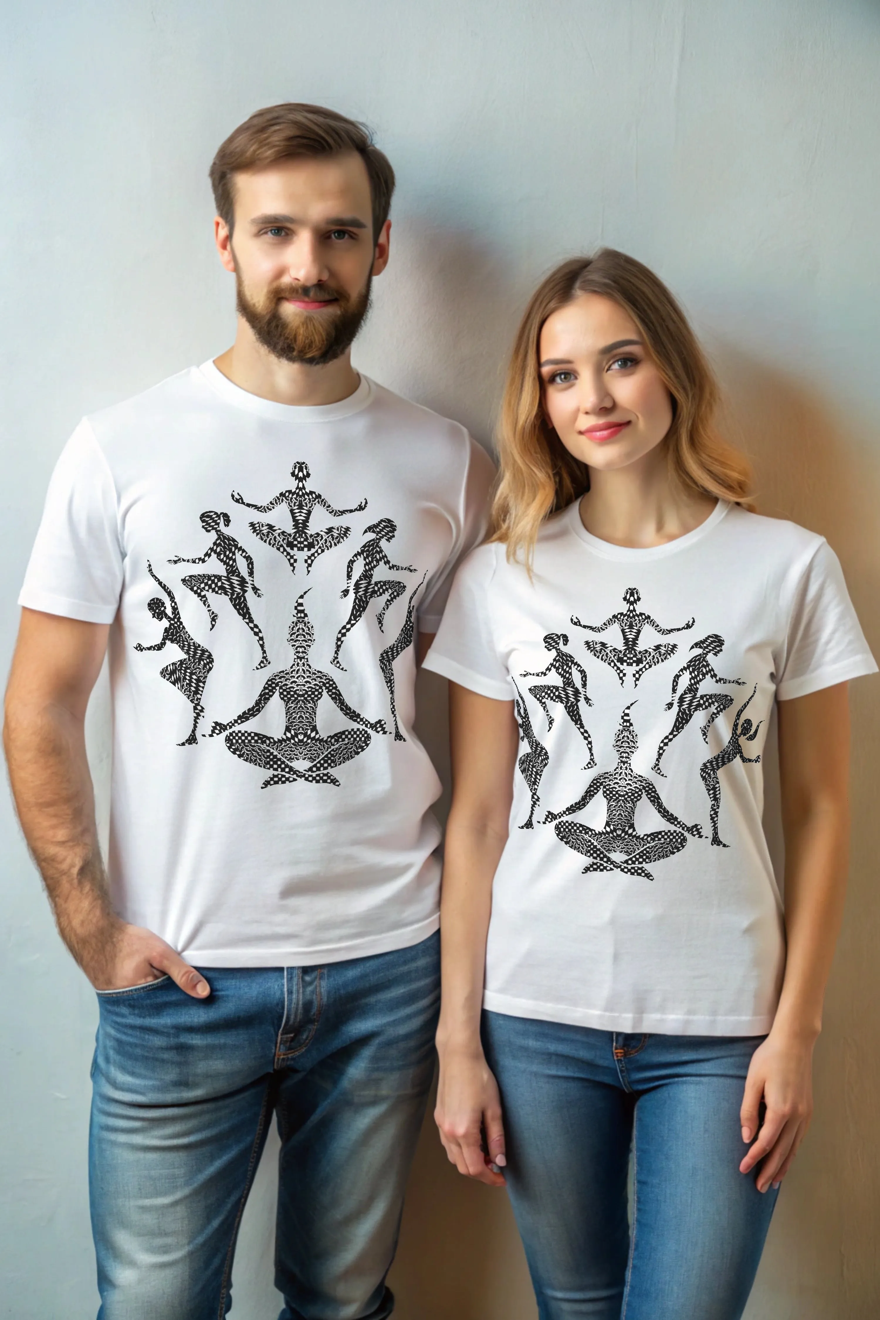 Zennergy - 100% Cotton Crewneck Unisex T-Shirt with Zentangle Art Print