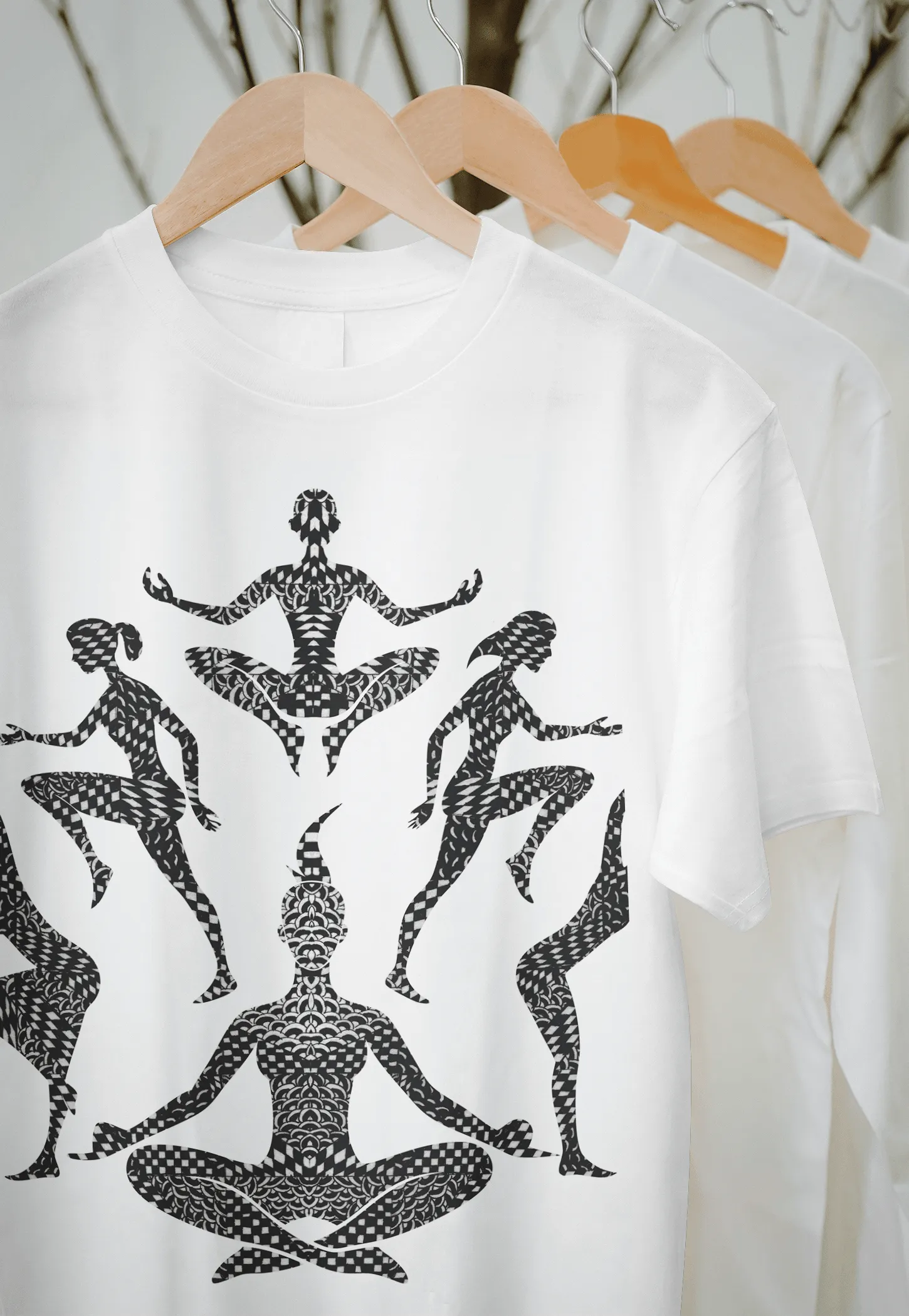 Zennergy - 100% Cotton Crewneck Unisex T-Shirt with Zentangle Art Print