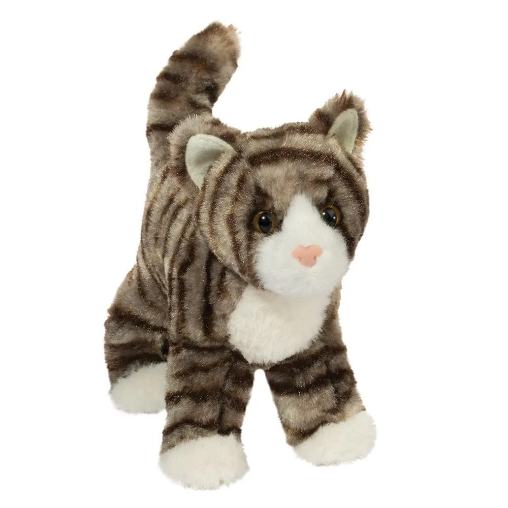 Zigby Gray Stripe Cat Plush